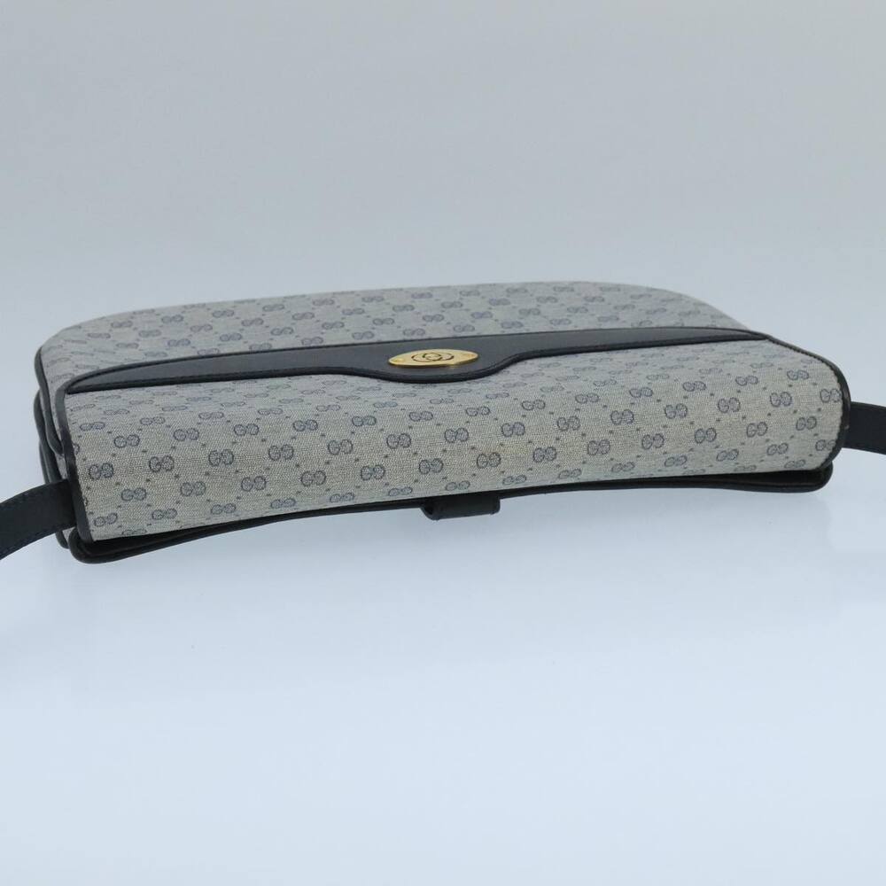 GUCCI Micro GG Supreme Shoulder Bag Pvc Navy Gold - Picture 6 of 13